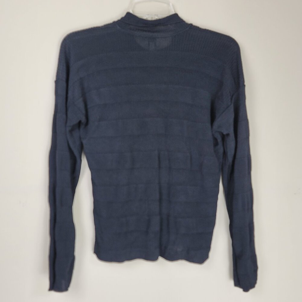 Armani Collezioni Knit Cardigan Women's 44 Black Button Front Long Sleeve - Picture 4 of 8